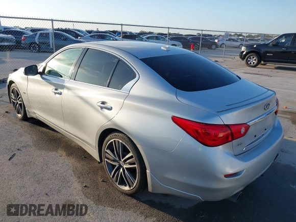2017 Infiniti Q50 Premium with VIN JN1CV7AR6HM681017, listed as a IAAI auction lot 41212271 with 141,479 mi miles and . Bid and sale history available at carsss.com. Image 3.