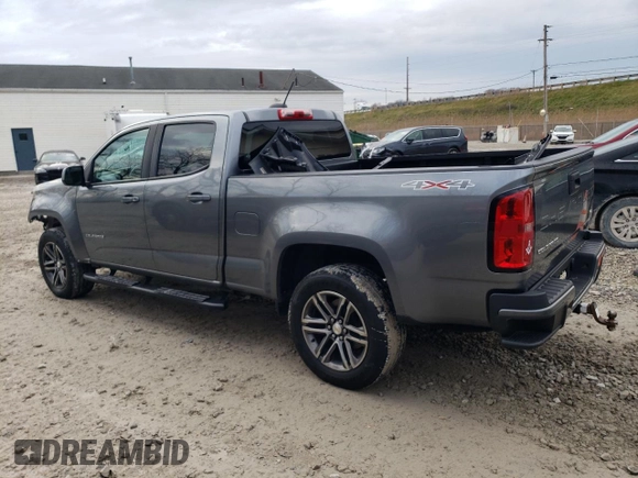 2021 Chevrolet Colorado 4WD Work Truck with VIN 1GCGTBEN2M1275066, listed as a Copart auction lot 80666024 with 44,442 mi miles and Salvage title. Bid and sale history available at DreamBid. Image 2.