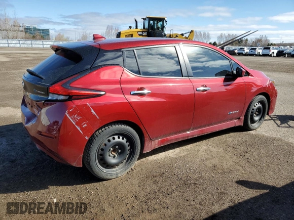 2018 Nissan LEAF S with VIN 1N4AZ1CP0JC316190, listed as a Copart auction lot 55057885 with 116,384 mi miles and Salvage Title. Bid and sale history available at DreamBid. Image 3.