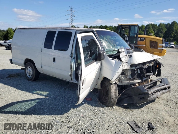 2008 Ford Econoline Cargo Commercial with VIN 1FTNS24L78DA23330, listed as a Copart auction lot 70420354 with Not Provided miles and Salvage Title. Bid and sale history available at DreamBid. Image 4.
