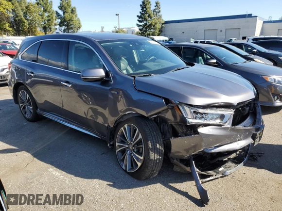 2020 Acura MDX Sport Hybrid w/Technology Pkg with VIN 5J8YD7H5XLL001287, listed as a Copart auction lot 43888194 with 55,464 mi miles. Bid and sale history available at carsss.com. Image 4.