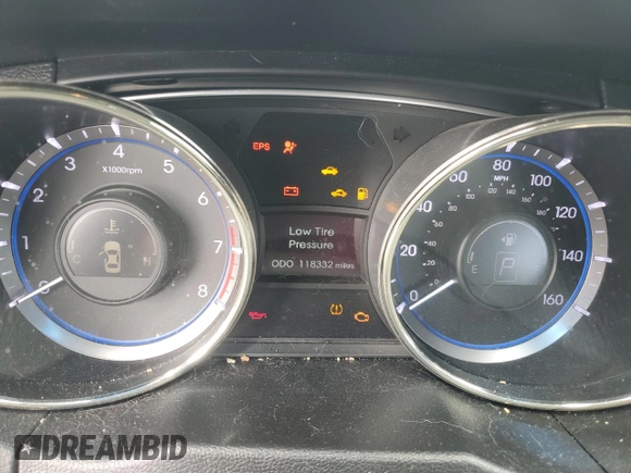 2012 Hyundai Sonata Limited z VIN 5NPEC4AB1CH365296, wystawiony jako Copart lot #58725255 z przebiegiem 118 332 mil mil oraz Szkoda całkowita • Salvage title. Historia ofert i sprzedaży dostępna na DreamBid. Obrazek 9.