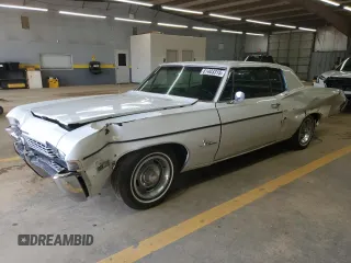 1968 Chevrolet Impala z VIN 164478U192910, wystawiony jako Copart lot #61403315 z przebiegiem 97 259 mil mil oraz Szkoda całkowita • Salvage title. Historia ofert i sprzedaży dostępna na DreamBid. Obrazek 1.