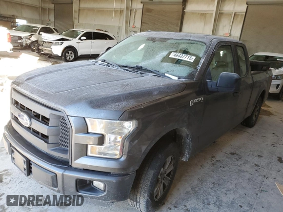 2016 Ford F-150 XL with VIN 1FTEX1C82GKF98647, listed as a Copart auction lot 46437715 with Not Provided miles and Salvage Title. Bid and sale history available at carsss.com. Image 1.