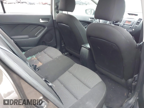 2017 Kia Forte LX with VIN 3KPFK4A74HE018334, listed as a IAAI auction lot 41867916 with 91,671 mi miles. Bid and sale history available at carsss.com. Image 8.