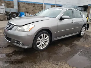 2008 Infiniti M with VIN JNKAY01FX8M654524, listed as a Copart auction lot 47641485 with 157,229 mi miles and Salvage Title. Bid and sale history available at carsss.com. Image 1.