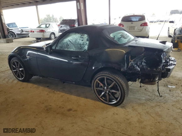 2022 Mazda MX-5 Miata Grand Touring with VIN JM1NDAD79N0507042, listed as a Copart auction lot 45593445 with 38,176 mi miles and Salvage Title. Bid and sale history available at carsss.com. Image 2.