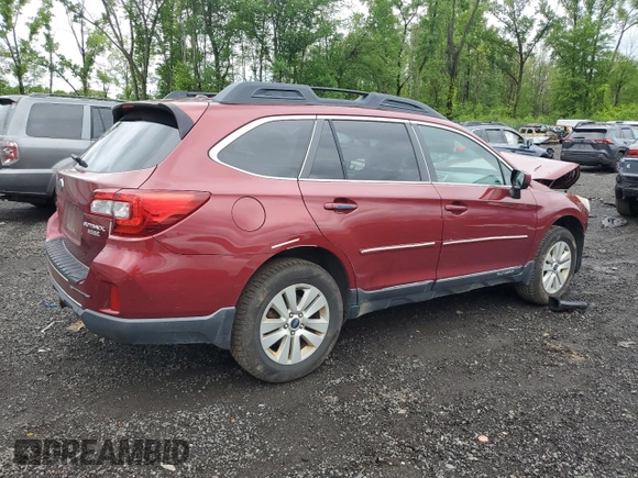 2015 Subaru Outback Premium z VIN 4S4BSACC6F3298054, wystawiony jako Copart lot #57621615 z przebiegiem Nie podano mil oraz Szkoda całkowita • Salvage title. Historia ofert i sprzedaży dostępna na DreamBid. Obrazek 3.