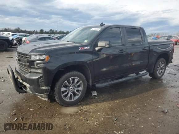 2021 Chevrolet Silverado 1500 RST with VIN 1GCUYEEL8MZ225519, listed as a Copart auction lot 43184385 with 71,378 mi miles and Salvage Title. Bid and sale history available at carsss.com. Image 1.