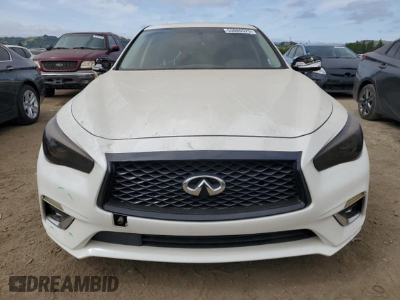 2019 Infiniti Q50 Luxe with VIN JN1EV7AP6KM516986, listed as a Copart auction lot 53080575 with Not provided miles and Salvage title. Bid and sale history available at DreamBid. Image 5.