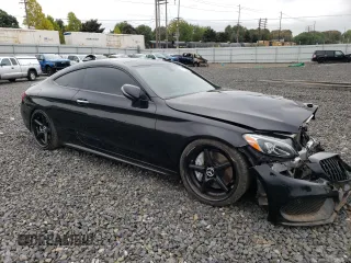 2017 Mercedes-Benz C 43 AMG with VIN WDDWJ6EB1HF593550, listed as a Copart auction lot 74657224 with 77,780 mi miles and Salvage Title. Bid and sale history available at carsss.com. Image 4.