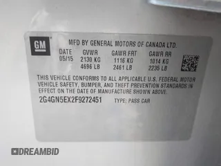 2015 Buick Regal Premium I z VIN 2G4GN5EX2F9272451, wystawiony jako IAAI lot #42369831 z przebiegiem 171 716 mil mil oraz . Historia ofert i sprzedaży dostępna na DreamBid. Obrazek 9.