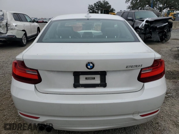 2015 BMW 2 Series 228i with VIN WBA1F5C55FV257705, listed as a Copart auction lot 43765845 with 79,905 mi miles and Salvage Title. Bid and sale history available at carsss.com. Image 6.
