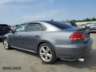 2013 Volkswagen Passat SE w/Sunroof with VIN 1VWBM7A31DC107431, listed as a Copart auction lot 53462205 with 204,220 mi miles and Clean Title. Bid and sale history available at carsss.com. Image 2.
