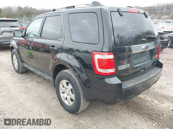 2011 Ford Escape Limited with VIN 1FMCU9EG7BKA49937, listed as a IAAI auction lot 42067837 with 223,181 mi miles. Bid and sale history available at carsss.com. Image 3.