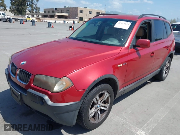 2004 BMW X3 3.0i with VIN WBXPA93454WA65823, listed as a IAAI auction lot 42058075 with 147,023 mi miles. Bid and sale history available at carsss.com. Image 6.