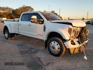 2022 Ford Super Duty F-450 DRW XL with VIN 1FT8W4DT0NEG09693, listed as a Copart auction lot 87160344 with 44,076 mi miles and Salvage Title. Bid and sale history available at carsss.com. Image 4.