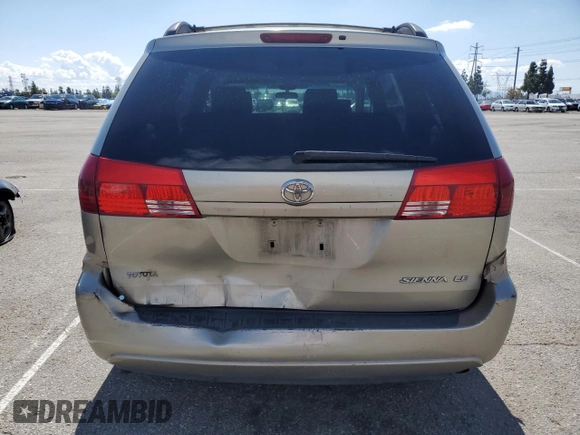 2004 Toyota Sienna CE with VIN 5TDZA23C24S003958, listed as a Copart auction lot 47366395 with 267,740 mi miles and Salvage Title. Bid and sale history available at carsss.com. Image 6.
