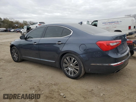 2015 Kia Cadenza Premium with VIN KNALN4D73F5178765, listed as a Copart auction lot 80656994 with 127,085 mi miles and Salvage Title. Bid and sale history available at carsss.com. Image 2.
