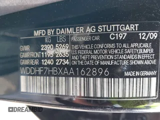 2010 Mercedes-Benz E 63 AMG with VIN WDDHF7HBXAA162896, listed as a IAAI auction lot 41698765 with 137,519 mi miles and . Bid and sale history available at DreamBid. Image 9.