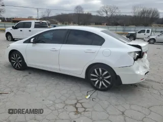 2015 Honda Civic EX-L with VIN 19XFB2F90FE003552, listed as a Copart auction lot 48020205 with 129,021 mi miles and Salvage Title. Bid and sale history available at DreamBid. Image 2.