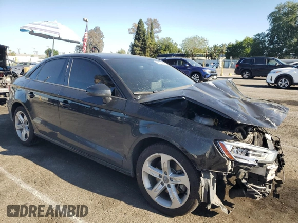 2018 Audi A3 Sedan Premium with VIN WAUAUGFFXJ1041709, listed as a Copart auction lot 52423645 with 100,440 mi miles and Salvage Title. Bid and sale history available at carsss.com. Image 4.