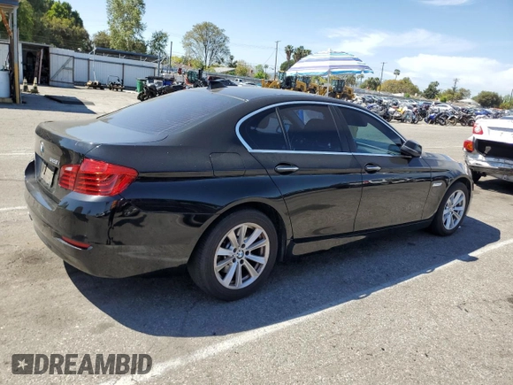 2015 BMW 5 Series 528i with VIN WBA5A5C5XFD522415, listed as a Copart auction lot 52563095 with 81,979 mi miles and Salvage Title. Bid and sale history available at carsss.com. Image 3.