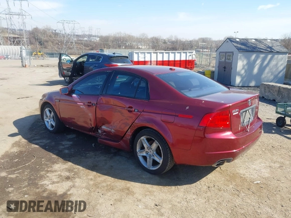 2005 Acura TL with VIN 19UUA66275A059639, listed as a IAAI auction lot 41660689 with 183,845 mi miles. Bid and sale history available at carsss.com. Image 3.