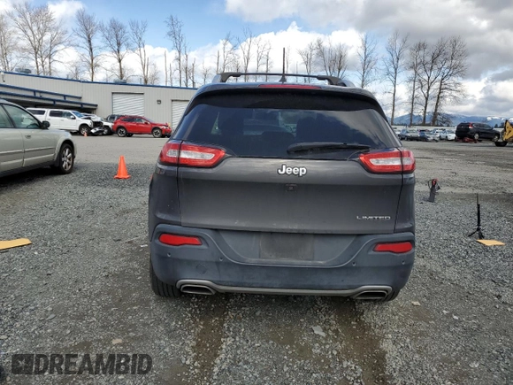 2016 Jeep Cherokee Limited with VIN 1C4PJLDS3GW265544, listed as a Copart auction lot 49322175 with 0 mi miles and Salvage Title. Bid and sale history available at carsss.com. Image 6.