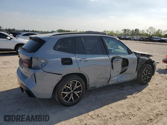 2024 BMW X3 sDrive30i with VIN WBX47DP06RN309680, listed as a Copart auction lot 49176845 with 5,846 mi miles and Salvage Title. Bid and sale history available at DreamBid. Image 3.