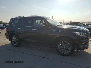 2019 Infiniti QX80 LUXE with VIN JN8AZ2NF9K9683385, listed as a Copart auction lot 62363624 with 95,335 mi miles and Clean Title. Bid and sale history available at carsss.com. Image 4.