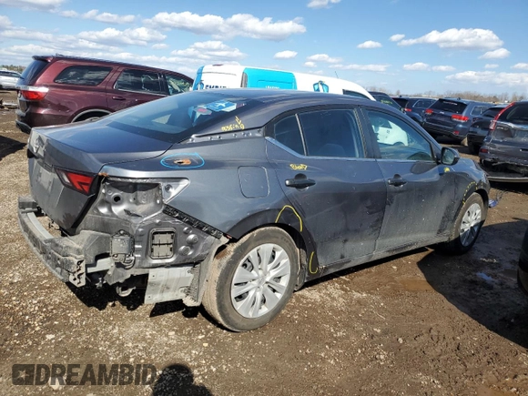 2024 Nissan Sentra S with VIN 3N1AB8BV4RY284020, listed as a Copart auction lot 50609485 with 48,950 mi miles and Salvage Title. Bid and sale history available at DreamBid. Image 3.
