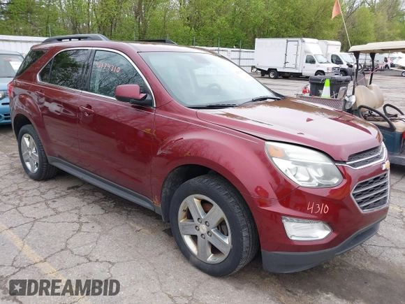 2016 Chevrolet Equinox LT with VIN 2GNFLFEK7G6187020, listed as a IAAI auction lot 42174310 with 144,441 mi miles and . Bid and sale history available at carsss.com. Image 1.