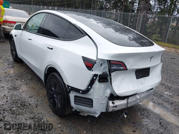 2025 Tesla Model Y Long Range with VIN 7SAYGDEDXSF248734, listed as a IAAI auction lot 41719195 with 5,876 mi miles and . Bid and sale history available at DreamBid. Image 3.