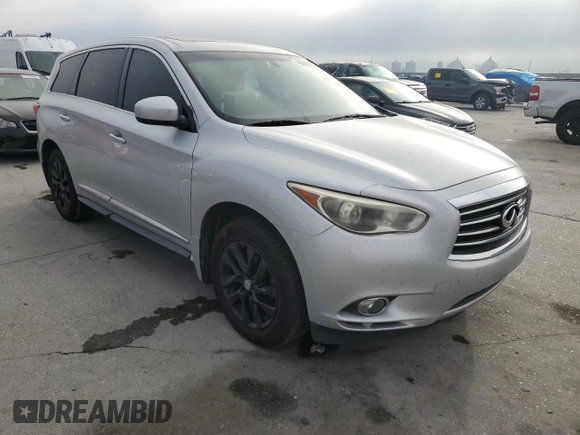 2013 Infiniti JX35 with VIN 5N1AL0MN9DC330818, listed as a Copart auction lot 78020554 with 197,846 mi miles and Salvage Title. Bid and sale history available at carsss.com. Image 4.