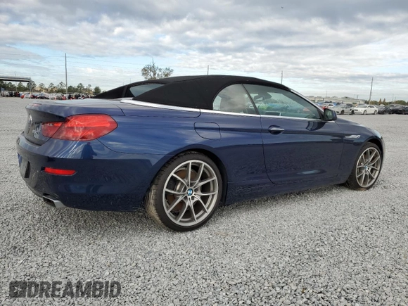 2012 BMW 6 Series 650i z VIN WBALZ3C50CDL70497, wystawiony jako Copart lot #82409164 z przebiegiem 17 982 mil mil oraz Szkoda całkowita • Salvage title. Historia ofert i sprzedaży dostępna na DreamBid. Obrazek 3.