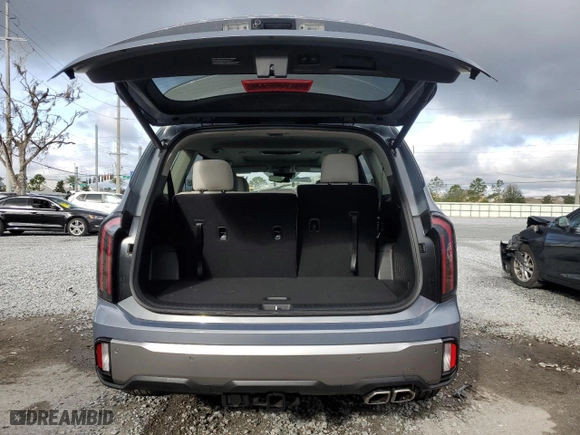 2025 Kia Telluride EX with VIN 5XYP34GC8SG597246, listed as a Copart auction lot 46233525 with 2,220 mi miles and Salvage Title. Bid and sale history available at carsss.com. Image 6.