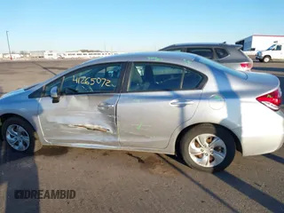 2014 Honda Civic Sedan LX with VIN 19XFB2F57EE083346, listed as a IAAI auction lot 41265072 with 164,121 mi miles. Bid and sale history available at carsss.com. Image 14.