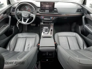 2021 Audi Q5 Premium with VIN WA1AAAFY0M2002856, listed as a Copart auction lot 45542955 with 40,558 mi miles and Salvage Title. Bid and sale history available at carsss.com. Image 8.