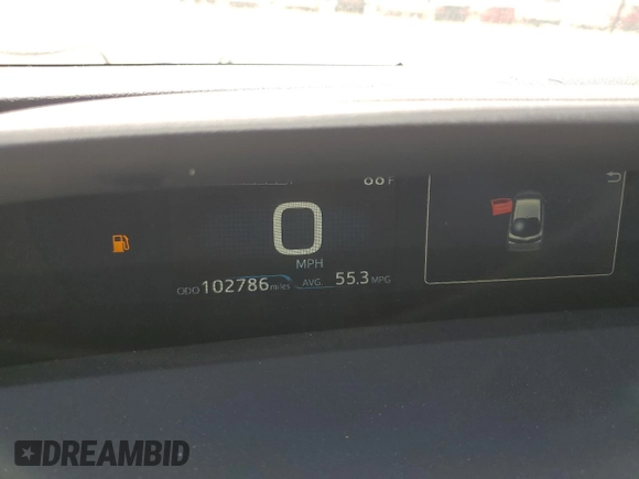 2021 Toyota Prius LE z VIN JTDKAMFPXM3190346, wystawiony jako Copart lot #57626675 z przebiegiem 102 786 mil mil oraz Szkoda całkowita • Salvage title. Historia ofert i sprzedaży dostępna na DreamBid. Obrazek 9.