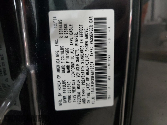 2015 Acura TLX with VIN 19UUB1F39FA010534, listed as a Copart auction lot 86807704 with 132,376 mi miles and Salvage title. Bid and sale history available at DreamBid. Image 12.