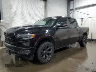 2020 Ram 1500 Limited with VIN 1C6SRFHT4LN307895, listed as a Copart auction lot 59186755 with 214,426 mi miles and Salvage title. Bid and sale history available at DreamBid. Image 1.