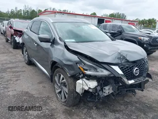 2021 Nissan Murano SL with VIN 5N1AZ2CJ1MC102594, listed as a IAAI auction lot 40584770 with 74,839 mi miles and . Bid and sale history available at DreamBid. Image 1.