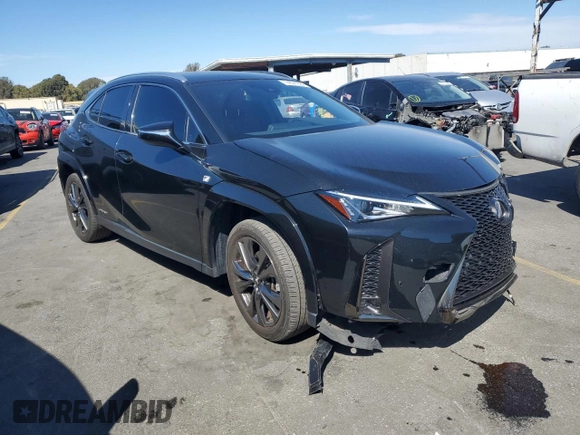 2022 Lexus UX 250h F Sport with VIN JTHE9JBH8N2058372, listed as a Copart auction lot 74527224 with 28,876 mi miles and Salvage Title. Bid and sale history available at DreamBid. Image 4.