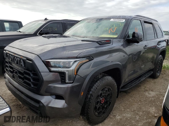 2024 Toyota Sequoia SR5 with VIN 7SVAAABAXRX037287, listed as a Copart auction lot 76935864 with 0 mi miles and Non Repairable. Bid and sale history available at carsss.com. Image 1.