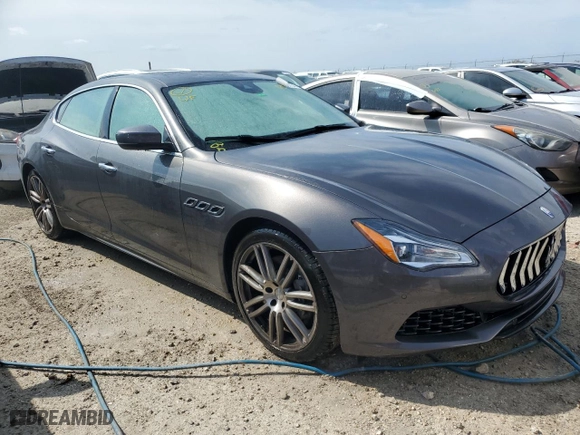 2018 Maserati Quattroporte S with VIN ZAM56YPAXJ1280423, listed as a Copart auction lot 75889734 with 0 mi miles and Non Repairable. Bid and sale history available at carsss.com. Image 4.
