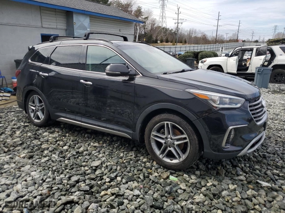 2017 Hyundai Santa Fe Limited Ultimate with VIN KM8SRDHF4HU202094, listed as a Copart auction lot 47497195 with 109,682 mi miles and Clean Title. Bid and sale history available at carsss.com. Image 4.