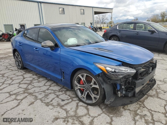2020 Kia Stinger GT2 with VIN KNAE55LCXL6074244, listed as a Copart auction lot 75511384 with 54,852 mi miles and Salvage Title. Bid and sale history available at carsss.com. Image 4.
