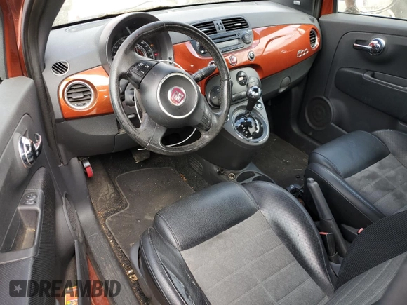 2012 FIAT 500 Sport with VIN 3C3CFFBR6CT102988, listed as a Copart auction lot 60181465 with 132,512 mi miles and Clean title. Bid and sale history available at DreamBid. Image 8.