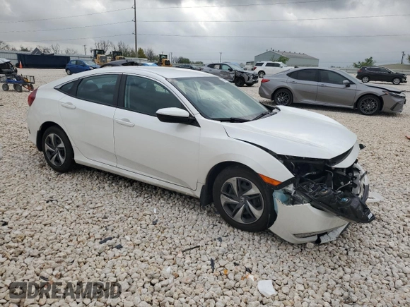 2020 Honda Civic LX with VIN 2HGFC2F60LH505837, listed as a Copart auction lot 50656215 with 49,861 mi miles and Salvage Title. Bid and sale history available at DreamBid. Image 4.